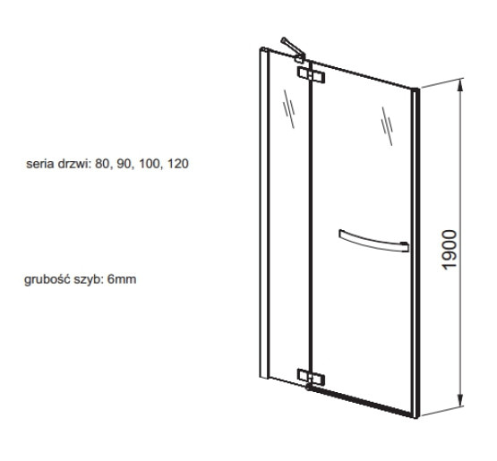 Душевые двери Aquaform HD COLLECTION 90 L/R прозрачное стекло (103-09393/103-09396)