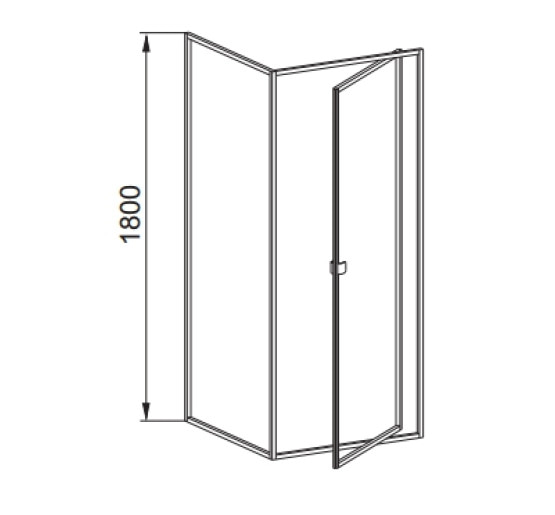 Душові двері Aquaform ELBA 90 скло смуги (103-26508)