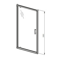 Душевые двери Aquaform LUGANO 90 стекло Лайнс (103-06706)