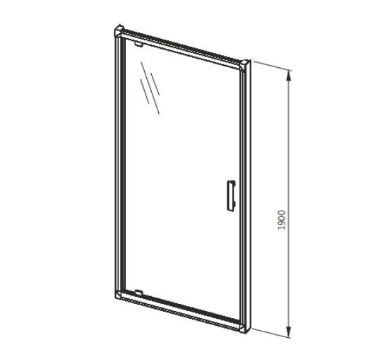 Душові двері Aquaform LUGANO 90 скло Лайнс (103-06706)
