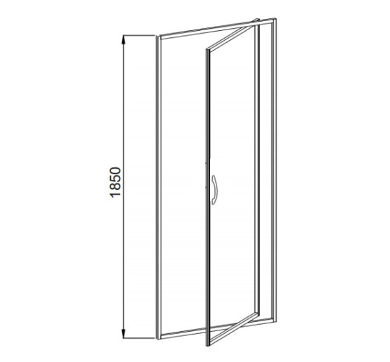Душові двері Aquaform NIGRA 90  скло satinato (103-092112)