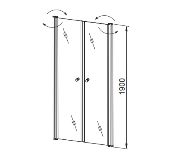 Душові двері Aquaform SILVA 80  прозоре скло (103-05552)