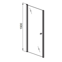 Душевые двери Aquaform SILVA 100 L/R прозрачное стекло (103-05560/103-05559)