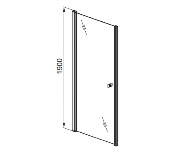 Душові двері Aquaform SILVA 100 L/R  прозоре скло (103-05560/103-05559)