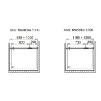 Душові двері Aquaform SOL DE LUXE  120 L/R  прозоре скло (103-06068/103-06067)