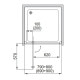 Душові двері Aquaform SUPRA PRO 80  прозоре скло (103-09323)