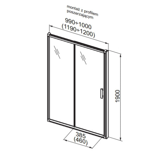 Душові двері Aquaform SUPRA PRO 120  прозоре скло (103-09328)