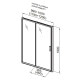 Душові двері Aquaform SUPRA PRO 120  прозоре скло (103-09328)