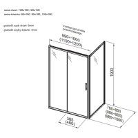 Бічна стінка  Aquaform SUPRO PRO 100 прозоре скло (103-09327)