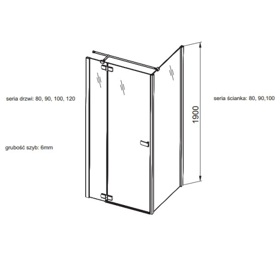 Душевые двери Aquaform VERRA LINE 120 L/R прозрачное стекло (103-09383/103-09337)