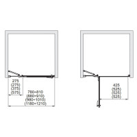 Душевые двери Aquaform VERRA LINE 100 L/R прозрачное стекло (103-09402/103-09406)