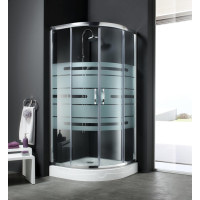 душова кабіна Aquaform NIGRA 90 з піддоном, скло Lines (115-06703-918)