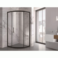 Душова кабіна Asignatura Altea чорний профіль без піддону 90x90 прозоре скло (29020802) 