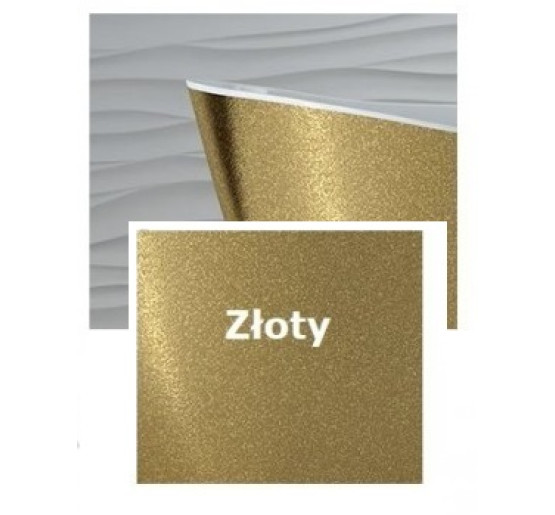 Ванная отдельностоящая Besco Goya Glam 140 xs золота 142x62 без перелива 