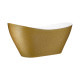 Ванная отдельностоящая Besco Viya Glam 160 золота 160x70 без перелива