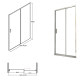 Душевые двери Besco Actis 100 100x195 прозрачное стекло