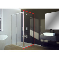 Бокова нерухома стінка Besco Panel Actis 90  90x195 прозоре скло