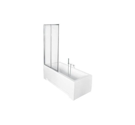 Штора для ванны Besco Ambition Premium 2 80.5x140 прозрачное стекло 