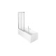 Штора для ванни Besco Ambition Premium 2  80.5x140 прозоре скло 