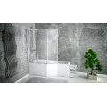 Штора для ванны Besco Ambition Premium 3 130x140 прозрачное стекло 