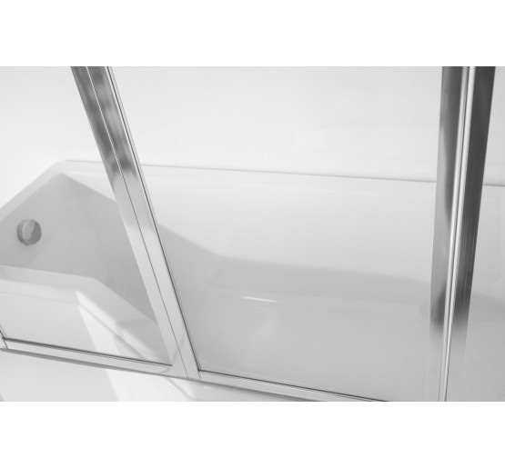 Штора для ванны Besco Ambition Premium 3 130x140 прозрачное стекло 