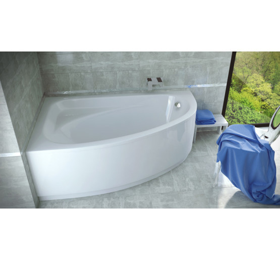 Ванна акриловая ассиметричная Besco Cornea Comfort 150 левая 150x100 без ножек