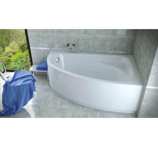 Ванна акриловая ассиметричная Besco Cornea Comfort 150 правая 150x100 без ножек