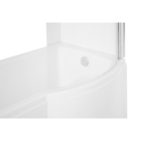 Штора для ванны Besco Inspiro права 76x150 прозрачное стекло 