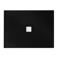 Душевой поддон из литого камня Besco Nox Ultraslim 130 черный 130x90x3