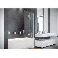 Штора для ванны Besco Prestigio 80x150 прозрачное стекло 