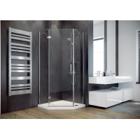 П`ятикутна душова кабіна Besco Viva pięciokątna 195 ліва 90x90x195 прозоре скло