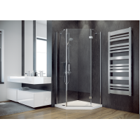 П`ятикутна душова кабіна Besco Viva pięciokątna 195 права 90x90x195 прозоре скло