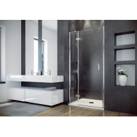 Душові двері Besco Viva ліва 100x195 прозоре скло