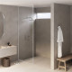 Скляна бездверна перегородка для душу SDG BOND 80x160 см прозоре скло 8мм, профіль хром (індивідуальні розміри та кольори під замовлення)