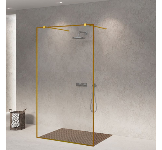 Скляна бездверна перегородка для душу SDG VIRGINIA 60x120 см прозоре скло 8мм, профіль хром (індивідуальні розміри та кольори під замовлення)