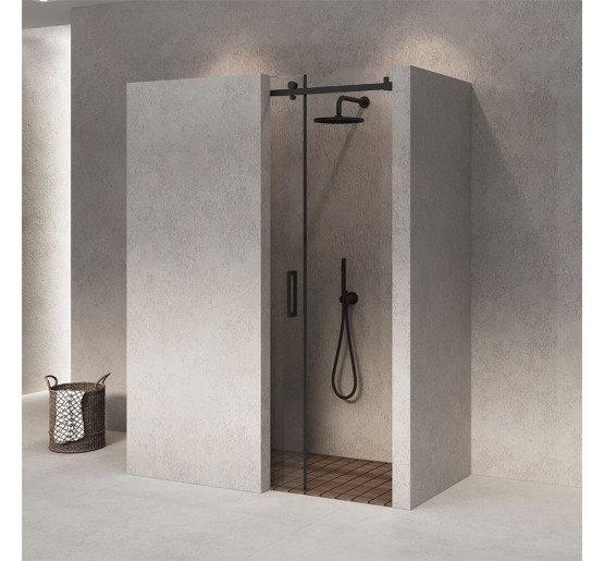 Стеклянная раздвижная дверь для душа SDG ABER 70x200 см прозрачное стекло 8мм, профиль хром (индивидуальные размеры и цвета под заказ)