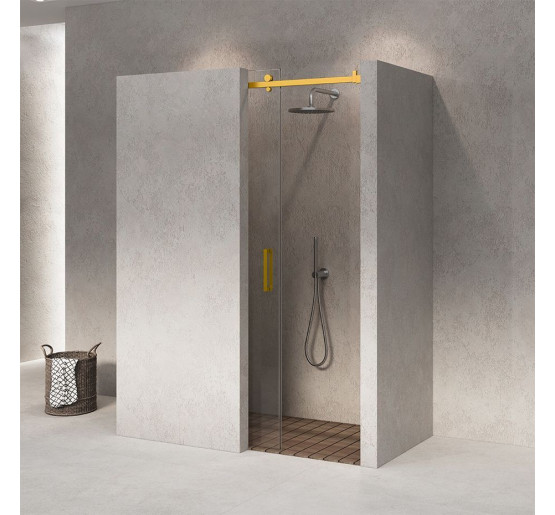 Стеклянная раздвижная дверь для душа SDG ABER 70x200 см прозрачное стекло 8мм, профиль хром (индивидуальные размеры и цвета под заказ)