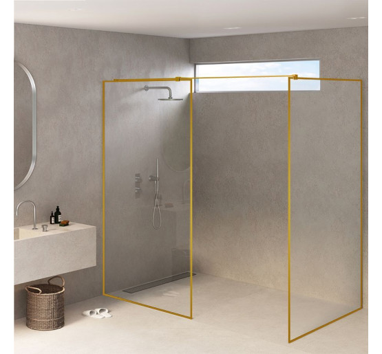 Душова кабіна з вільним входом SDG BONITA 110x80 см прозоре скло 8мм, профіль хром (індивідуальні розміри та кольори під замовлення)