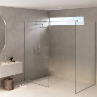 Душова кабіна з вільним входом SDG BONITA 110x80 см прозоре скло 8мм, профіль хром (індивідуальні розміри та кольори під замовлення)