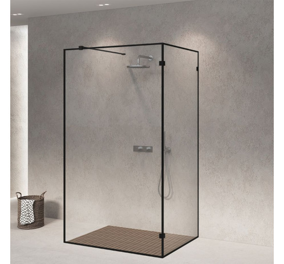 Душова кабіна з вільним входом SDG DELLA 80x100 см прозоре скло 8мм, профіль хром (індивідуальні розміри та кольори під замовлення)