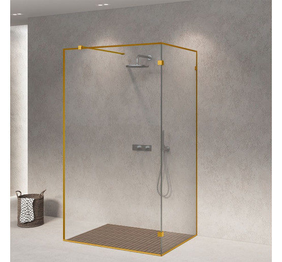 Душова кабіна з вільним входом SDG DELLA 80x100 см прозоре скло 8мм, профіль хром (індивідуальні розміри та кольори під замовлення)