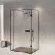 Душова кабіна з вільним входом SDG VENTAS 100x80 см прозоре скло 8мм, профіль хром (індивідуальні розміри та кольори під замовлення)