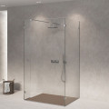 Душова кабіна з вільним входом SDG VENTAS 100x80 см прозоре скло 8мм, профіль хром (індивідуальні розміри та кольори під замовлення)