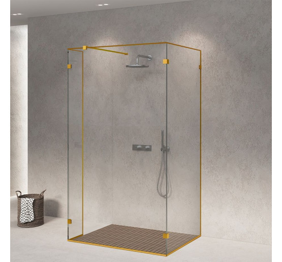 Душова кабіна з вільним входом SDG VENTAS 100x80 см прозоре скло 8мм, профіль хром (індивідуальні розміри та кольори під замовлення)
