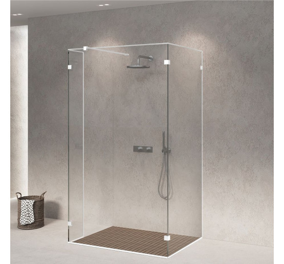 Душова кабіна з вільним входом SDG VENTAS 100x80 см прозоре скло 8мм, профіль хром (індивідуальні розміри та кольори під замовлення)