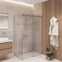 Скляна душова кабіна SDG GRAND 120x80 см прозоре скло 8мм, профіль хром (індивідуальні розміри та кольори під замовлення)