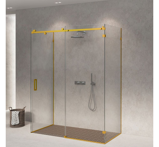 Скляна душова кабіна SDG MARMORE 120x80 см прозоре скло 8мм, профіль хром (індивідуальні розміри та кольори під замовлення)