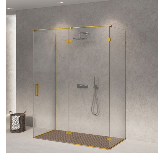 Скляна душова кабіна SDG TINAGO 90x80 см прозоре скло 8мм, профіль хром (індивідуальні розміри та кольори під замовлення)