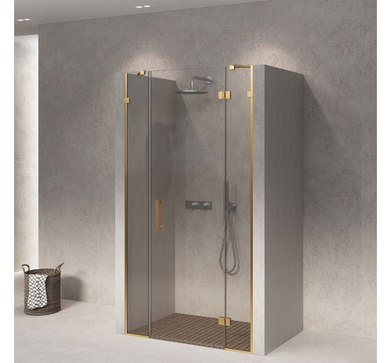 Скляні двері для душу SDG ANGEL 110x200 см прозоре скло 8мм, профіль хром (індивідуальні розміри та кольори під замовлення)