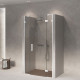 Скляні двері для душу SDG ANGEL 110x200 см прозоре скло 8мм, профіль хром (індивідуальні розміри та кольори під замовлення)